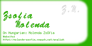 zsofia molenda business card